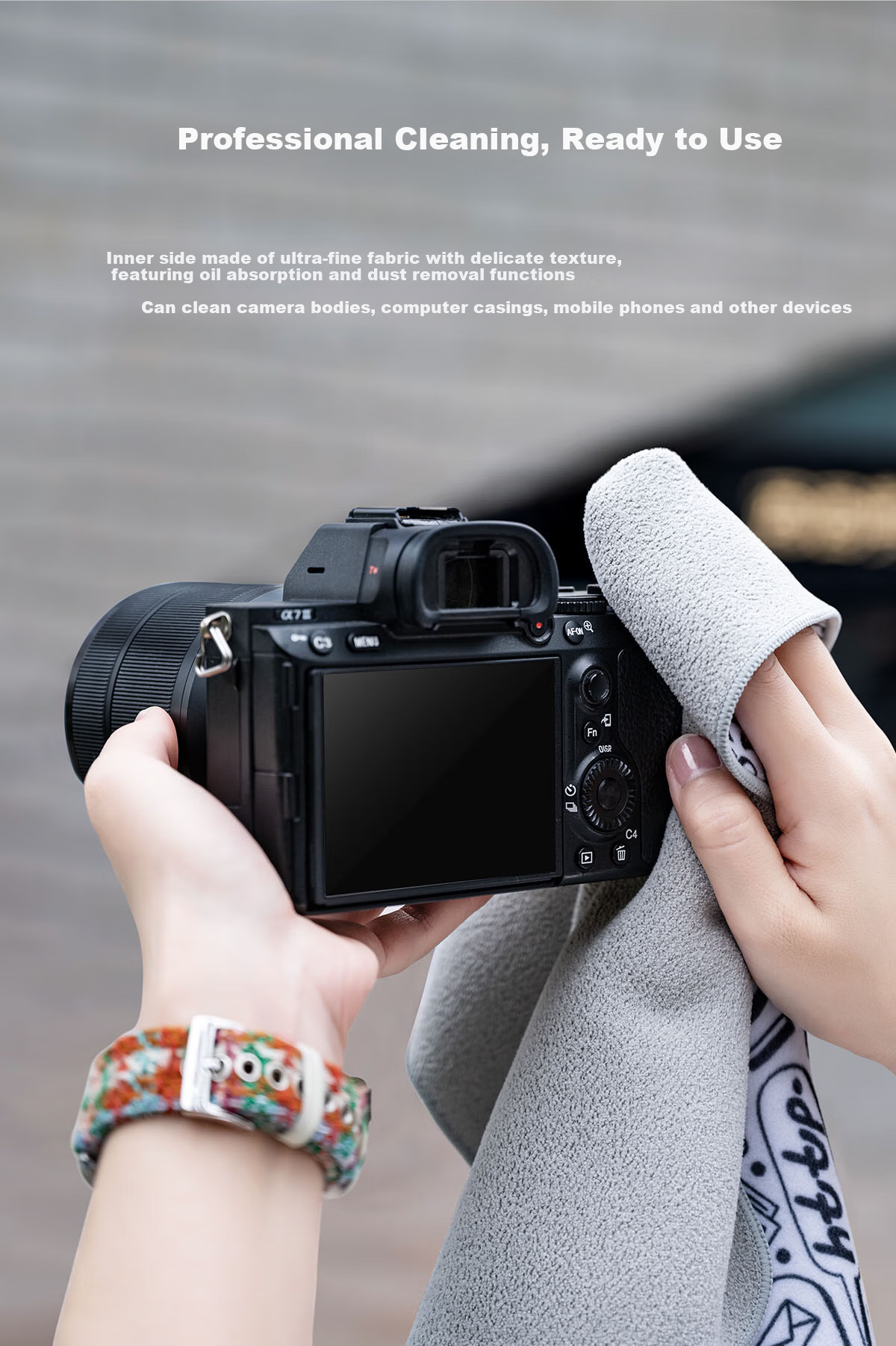 Llano Camera Magic Cloth, Foldable Cloth, Wrapping Cloth, Adhesive Cloth, Suitable for Canon, Nikon, Sony, Fuji DSLR And Mirrorless Cameras, DJI Pocket 4/3/Stone Luna Inner Liner Bag, Makeup Bag 5