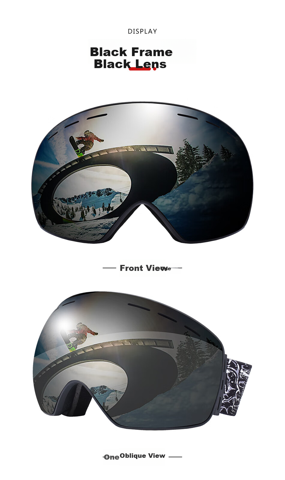SooGree Ski Goggles for Adults, Anti-Fog Ski Glasses for Men And Women, Double-Layer Wearable with Prescription Lenses, Skiing Equipment for Mountaineering 17