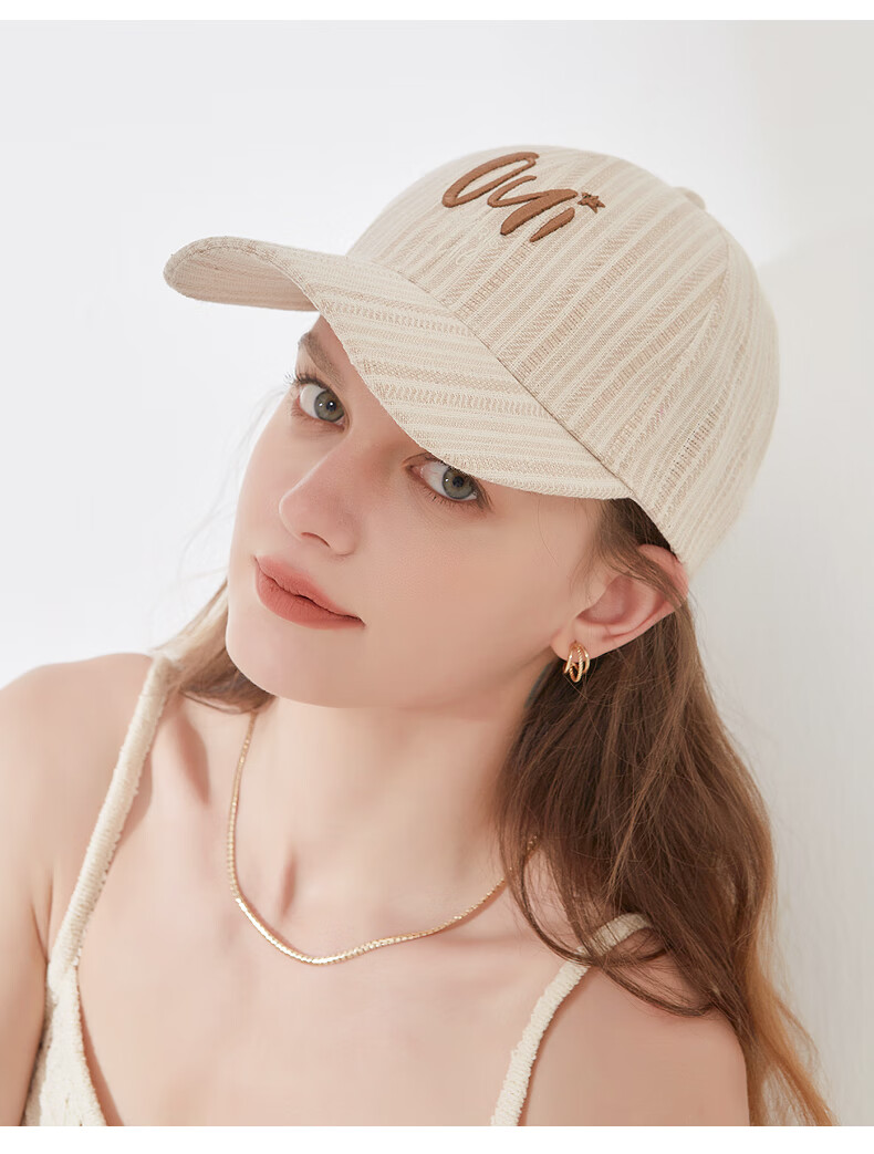 ELLE Baseball Cap for Women, Outdoor Fashion, Three-Dimensional Embroidery, Sun Protection, UV-Resistant, Large Head Circumference, Duck Tongue Hat, Mid-Autumn Festival 13