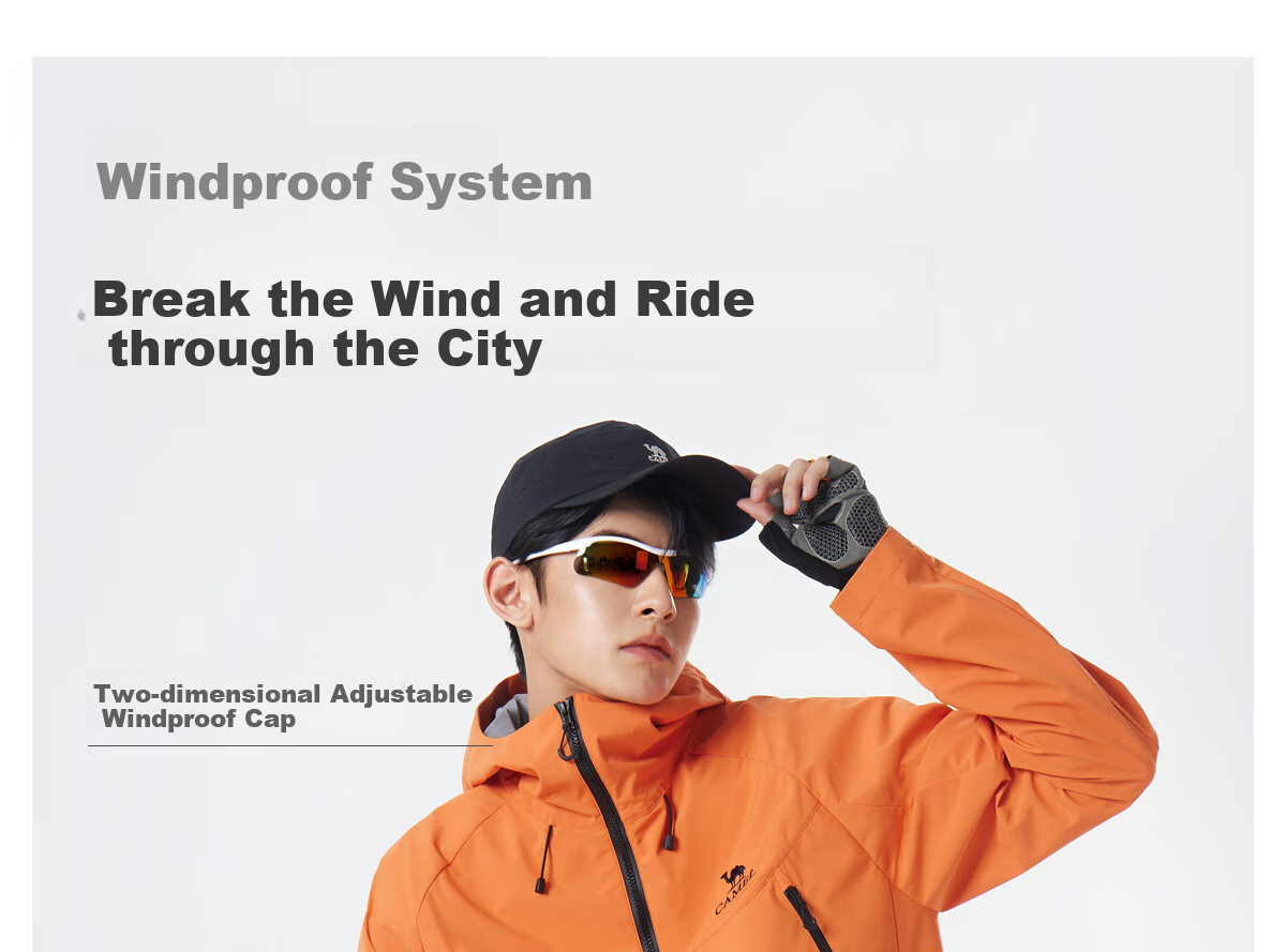 CAMEL Outdoor Jacket 2.0, Men's And Women's Mountain Hiking Wear, Windproof And Water-Resistant Travel Coat, M15BAKI063 9