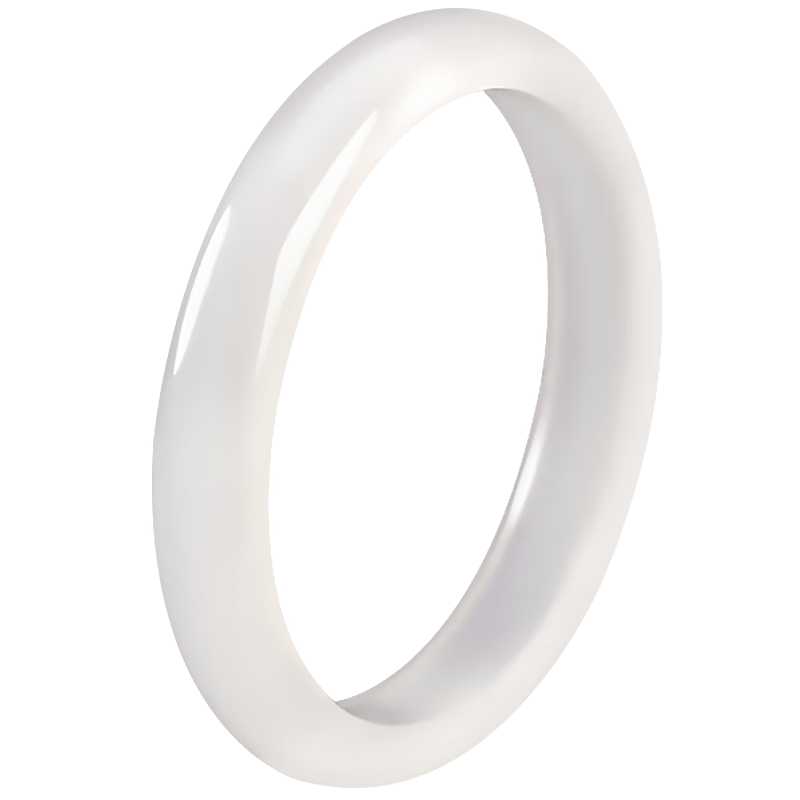 ALLOVE White Moonlight Jade Bangle for Women, 2026 New Style Ladies Ice Type Chalcedony Bracelet, Birthday Gift for Girlfriend Or Wife