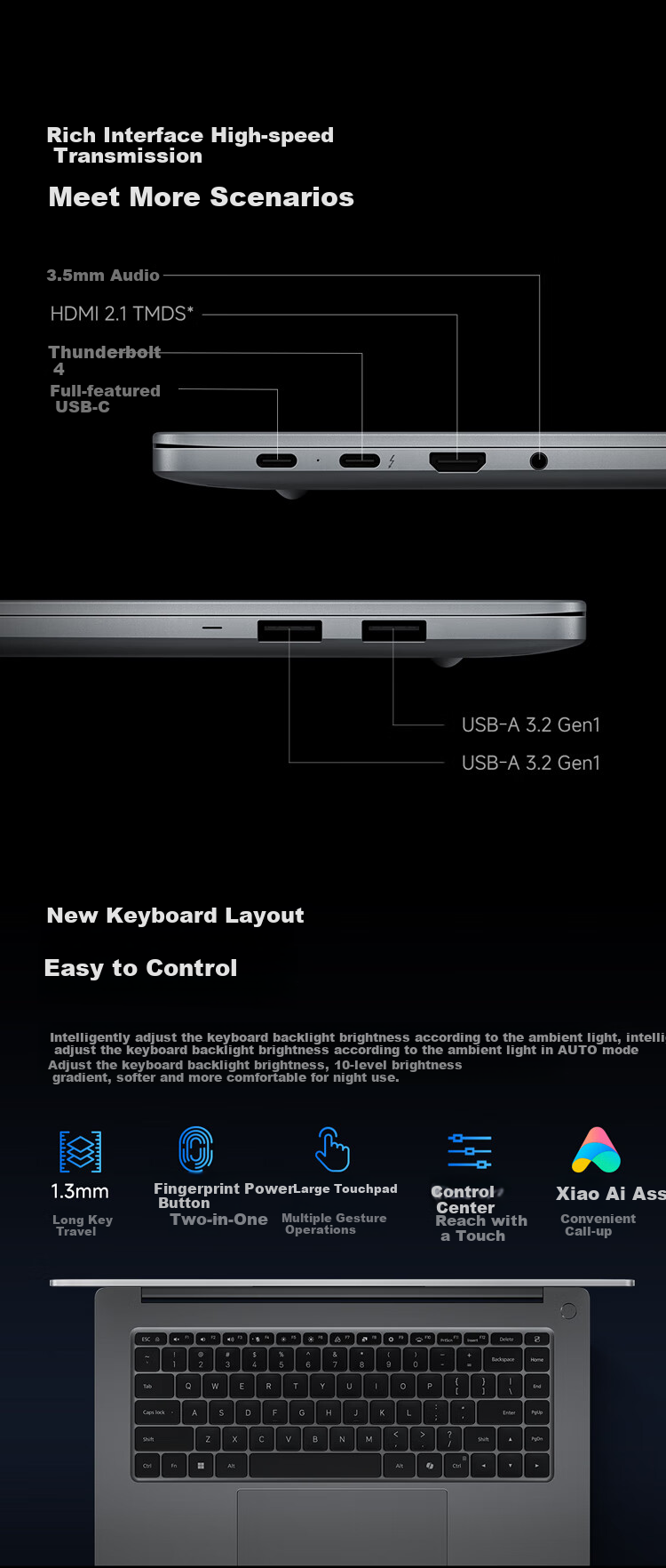 MI Notebook, Redmi REDMI Book Pro 16 2025 Thin And Light Laptop, High-Performance Intel Core 2nd Generation, for Study And Office Use 5