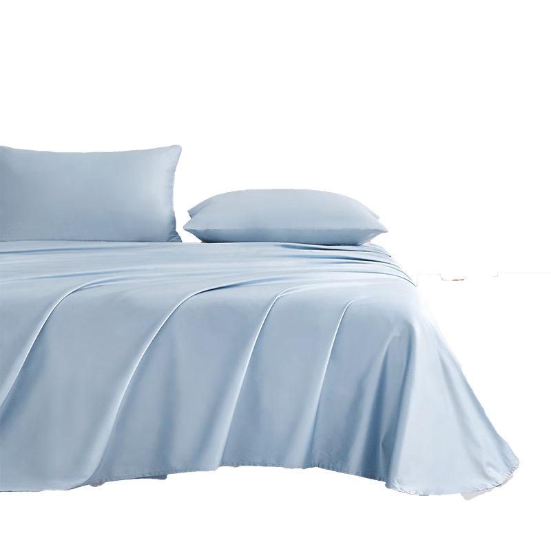 BEYOND Home Textiles, 60-Count Long-Staple Cotton Pure Cotton Bed Sheet, Single Piece Set, Distant River Blue, 230*240cm