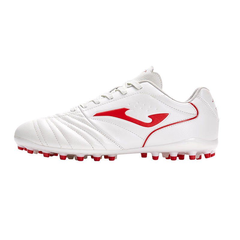 JOMA Kangaroo Leather Soccer Shoes Men Women Youth Kids MG Studs Professional Match Training White Red Size 45