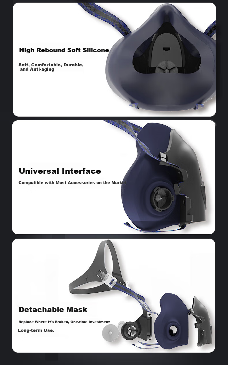 MAIDUN Gas Mask, Fire Escape Respirator, Anti-Toxic Carbon Filter Mask for Formaldehyde And Paint Spray, Welding Mask M8 Set 10