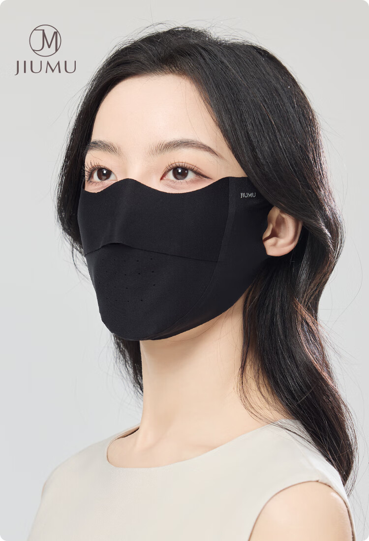JIUMU Ice Silk Sun Protection Face Mask for Men And Women, Summer UV Protection, Sunshade, Cycling, 3D Eye Protection, Full Face UV Protection Mask 1