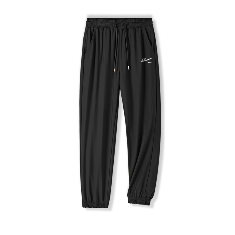 Warrior Summer Ice-Feel Tapered Pants for Men, Slimming And Heightening Effect, Loose-Fitting Trousers, Quick-Dry Thin Sports Long Pants for College Students YD