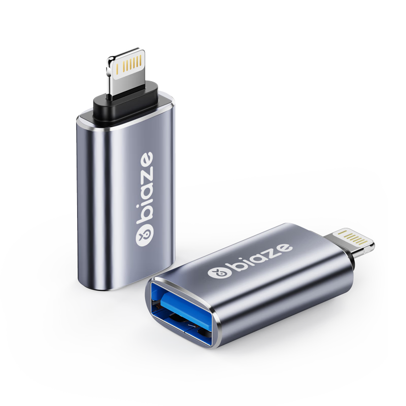 BIAZE Lightning to USB Adapter Female Converter for OTG Cable, External USB Drive, IPad Tablet IPhone Interface, Phone Data Reader Card Mouse Keyboard