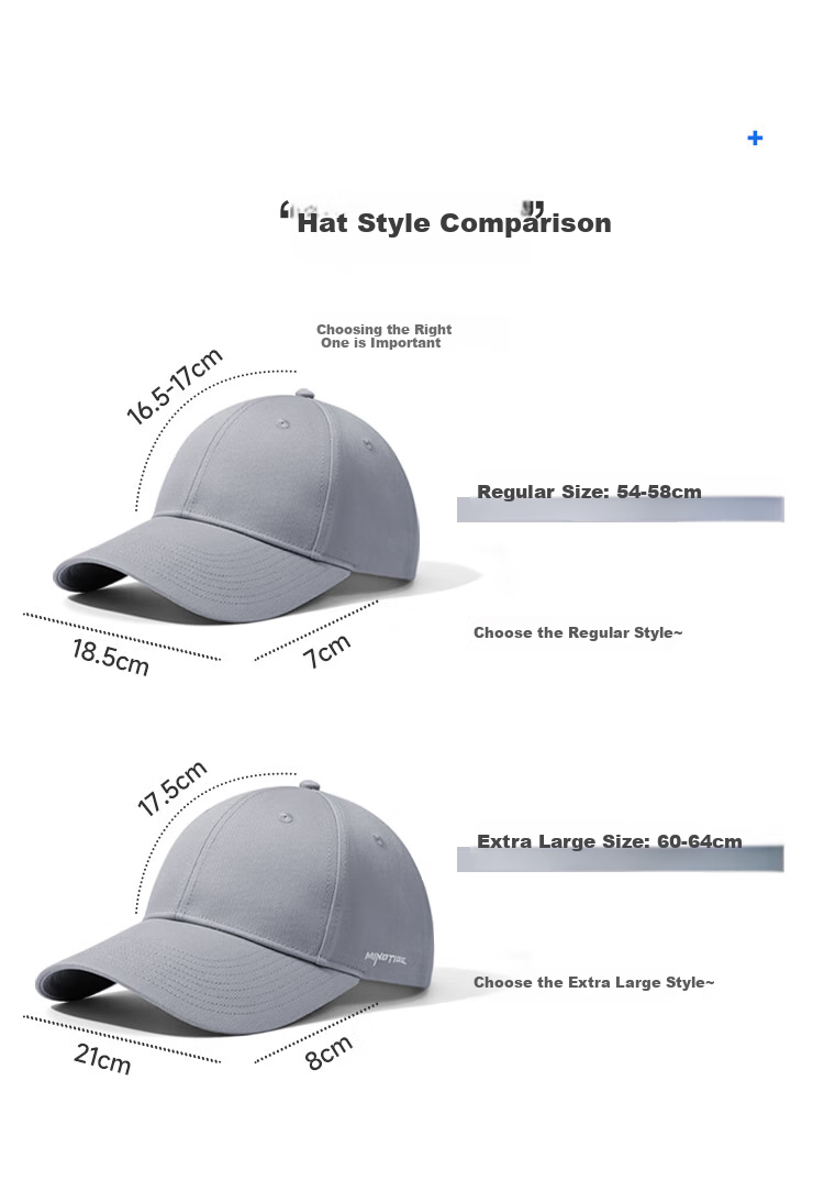HLA Men's Baseball Cap, Duck Tongue Hat, All-Season Large Head Circumference Sun Protection Hat, Trendy Casual Cap 9