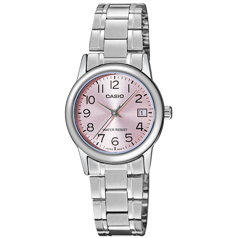 CASIO Women's Watch, Simple Quartz Waterproof Design for Students' Exams [Valentine's Day Gift] LTP-V002D