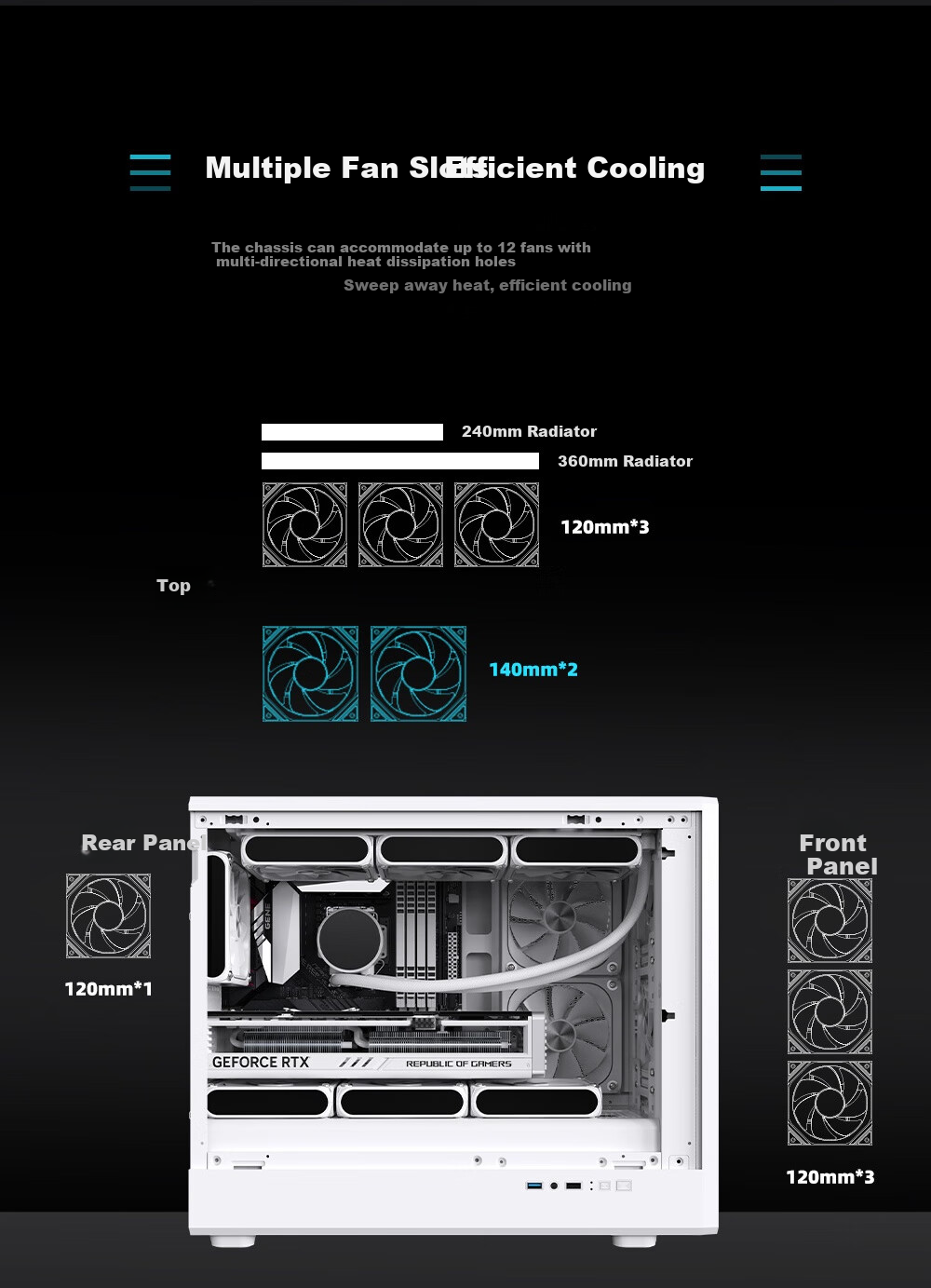 PADO W6 Black MESH Mesh Cooling Case (Supports MATX Motherboard, Glass Side Panel, Steel Mesh Front Panel, Independent PSU Compartment, Dust Filter, Supports 4080 Graphics Card) Black 11