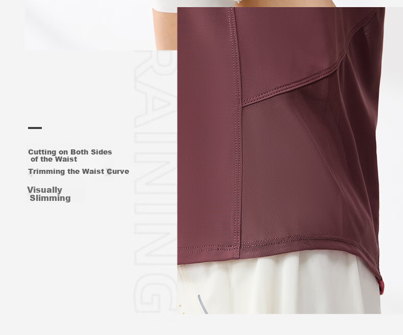 361° Women's Short-Sleeve Summer Clothing, New Cool-Feeling T-Shirt, Sun Protection Shirt, Ice Silk Athletic Running Top 662524116-2 22