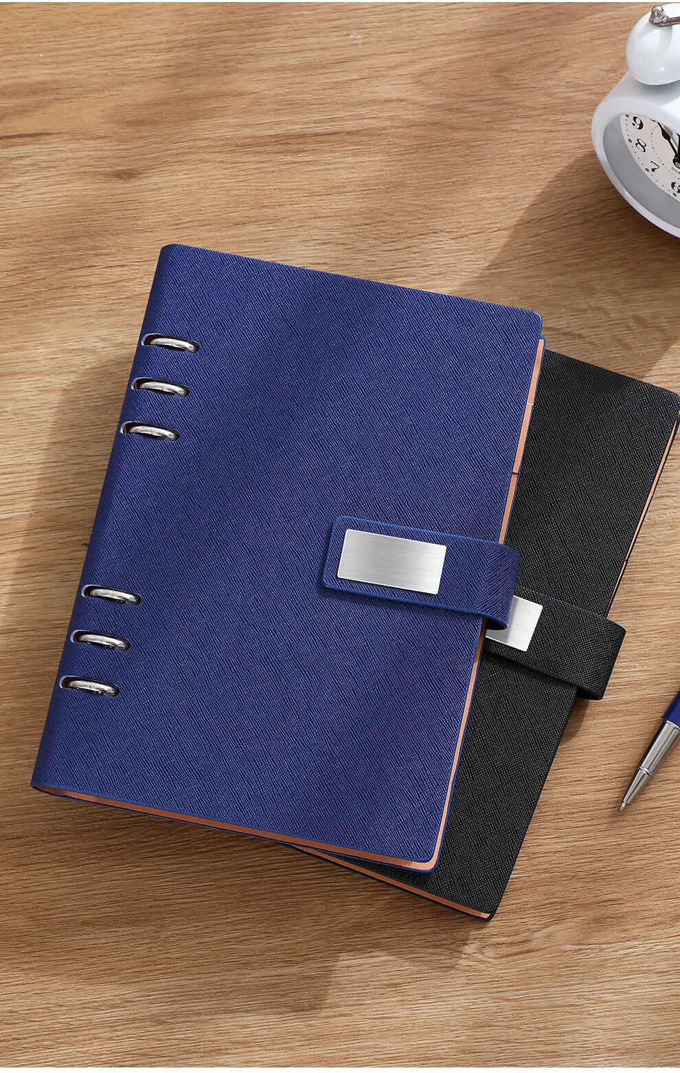 Zuodi Loose-Leaf Notebook, Stationery, Business Office Supplies, A5 Size, Thick Detachable Leather Cover, Meeting Record Book, High-Quality Diary, Customizable 4