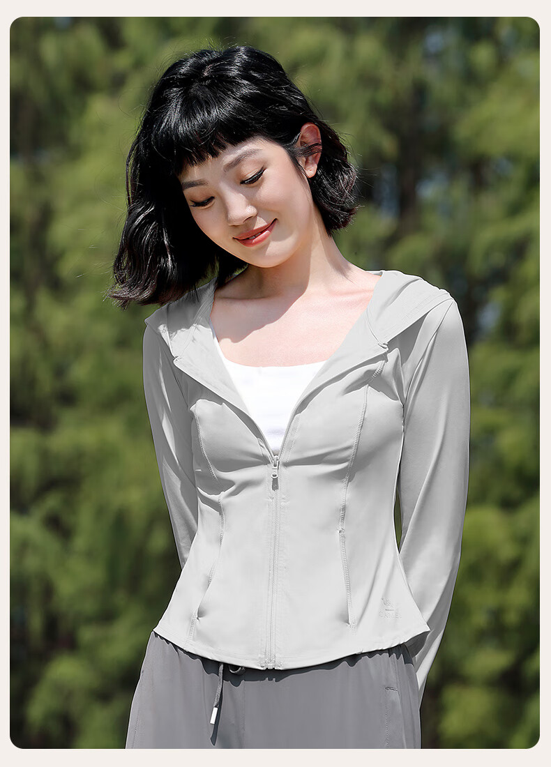 CAMEL Women's Summer Sunscreen Jacket Breathable Slim Fit Comfortable Yoga Quick-Dry Lightweight Original Yarn Ice-Feel Sports Coat 38