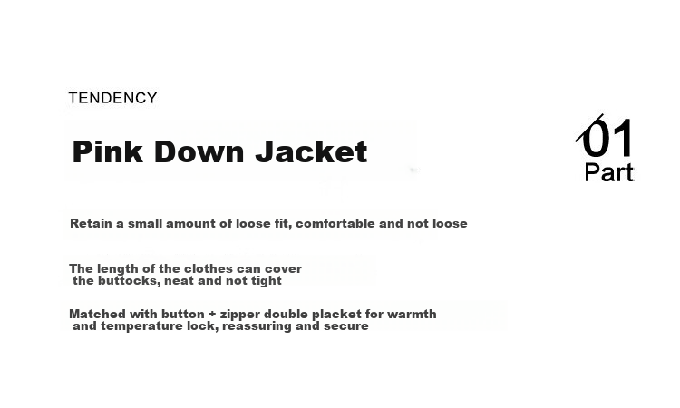 Dme [Dopamine Rose Pink] Winter Hooded Waist-Cinching Drawstring Decorated Long-Sleeve down Jacket for Wome 5