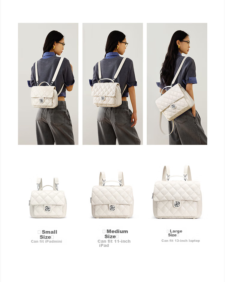 JUST STAR Zhang Yuxi's Same Style Backpack for Women, 2026 New Light Luxury Lightweight Travel Backpack, School Bag, Birthday Gift 10