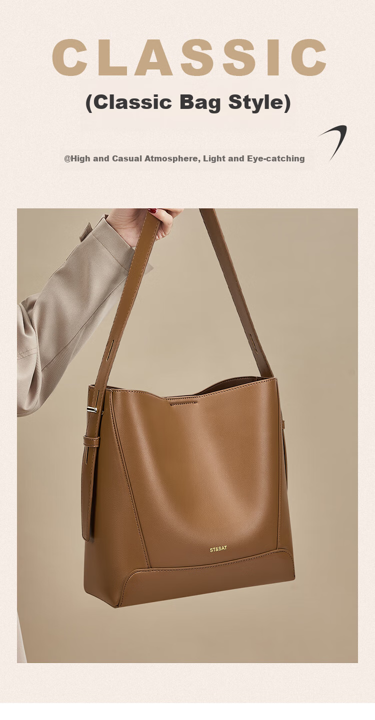 Saturday Women's Large Capacity Bucket Bag Crossbody Commuter Shoulder Tote Birthday Gift for Wife 3