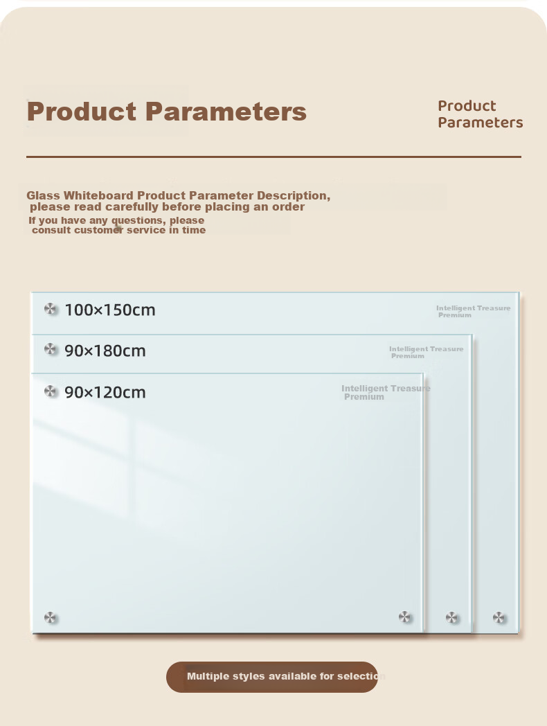 Zhibaozhenpin Glass Whiteboard, Hanging Magnetic Tempered Glass Office Meeting Board, Writing Board for Home And Teaching Use [90*120cm with Holes, Self-Installation] 15