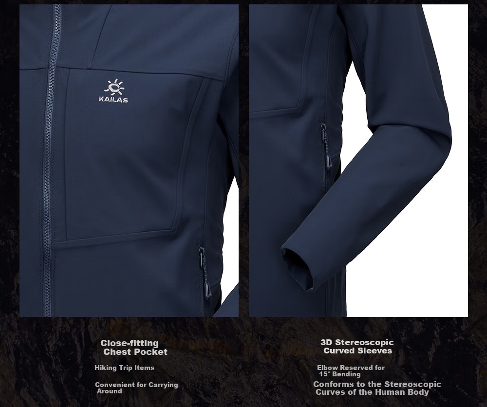 KAILAS M8 IC Hooded Softshell Jacket Men Fleece Warm Breathable Stretch Durable Windproof Hiking Coat Autumn Winter 8