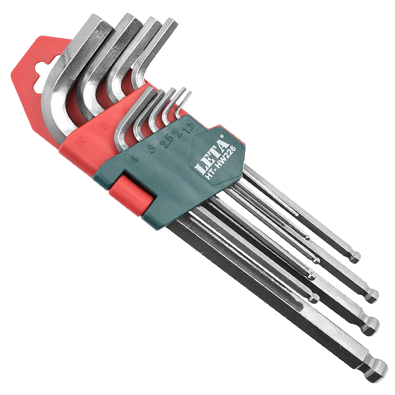 LETA 9-Piece Hex Key Wrench Set Ball Head Hex Screwdriver Wrench LT-HW226