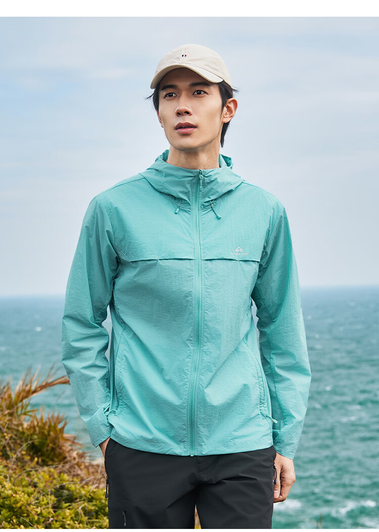 Pioneer Camp Zhuque Sun Protection Jacket for Women, Summer Outdoor Breathable UV-Resistant Hooded Original Yarn Sun Protection Clothing, Lightweight Outer Coat 15