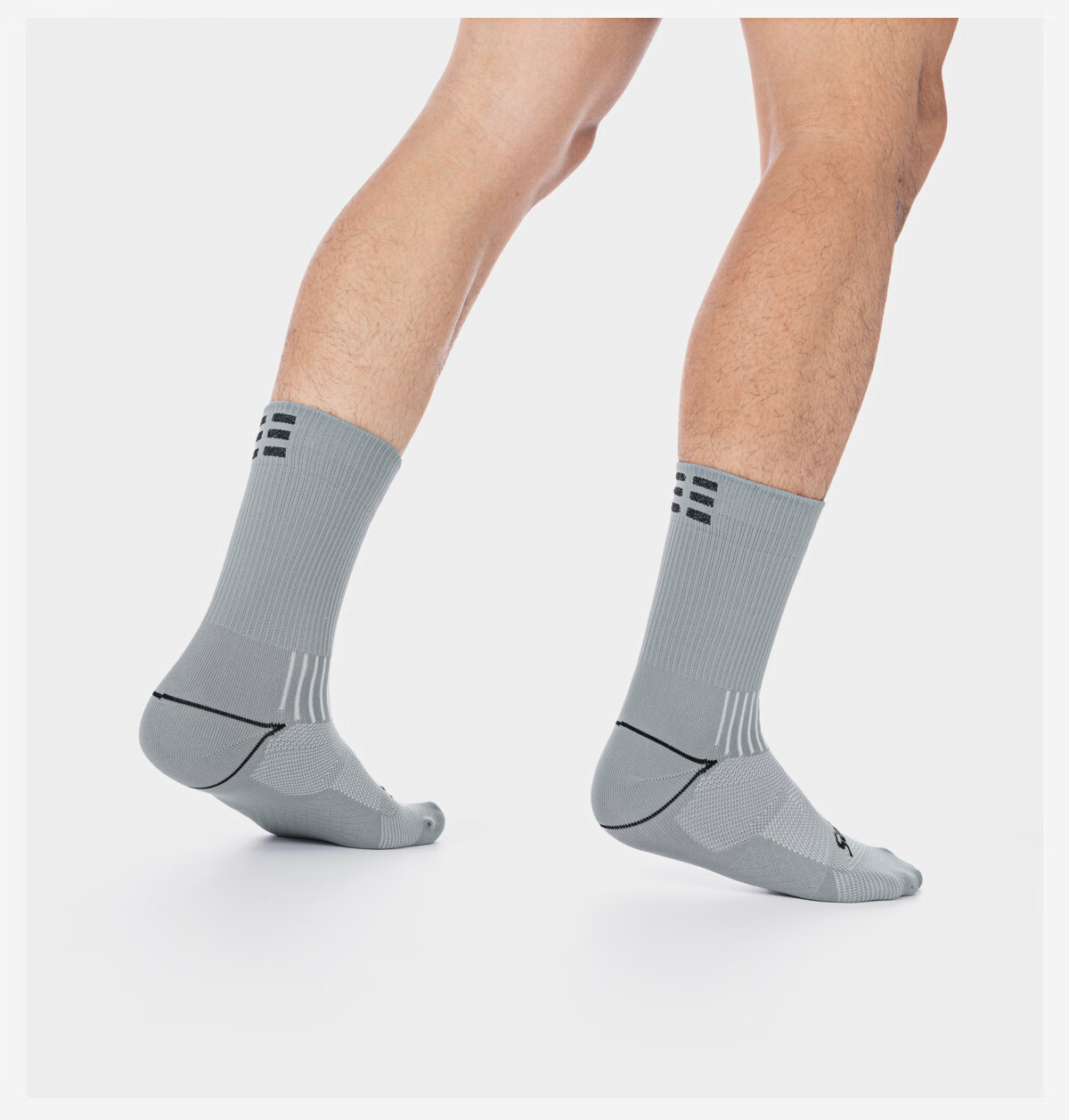 Santic Reflective Cycling Socks Breathable Sweat-Wicking Outdoor Sports Socks Qimen Black L/XL 14