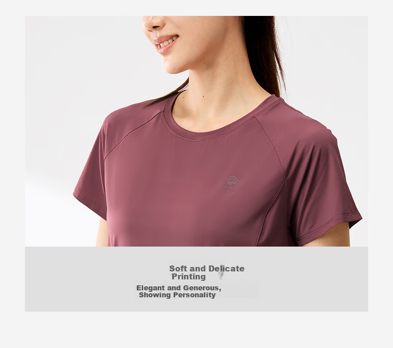 361° Women's Short-Sleeve Summer Clothing, New Cool-Feeling T-Shirt, Sun Protection Shirt, Ice Silk Athletic Running Top 662524116-2 26