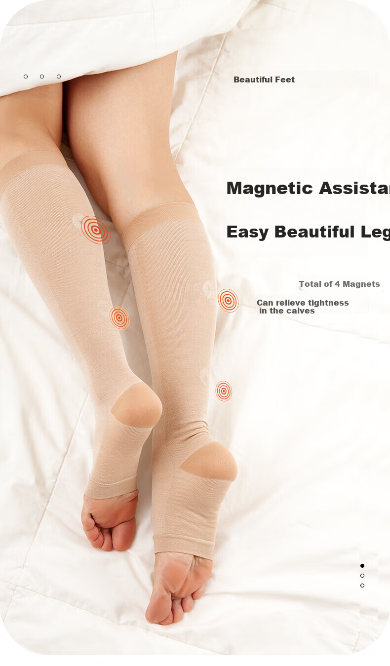 AURBOSHI Japanese Imported Leg Warmers with Magnetic Cuffs for Men And Women, Professional Sports Compression Socks for Running, Warm Long Tube Stockings 6