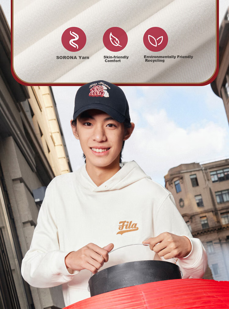 FILA FUSION Couple's Hooded Sweatshirt, Spring Fashion Pure Cotton Knitted Top 18