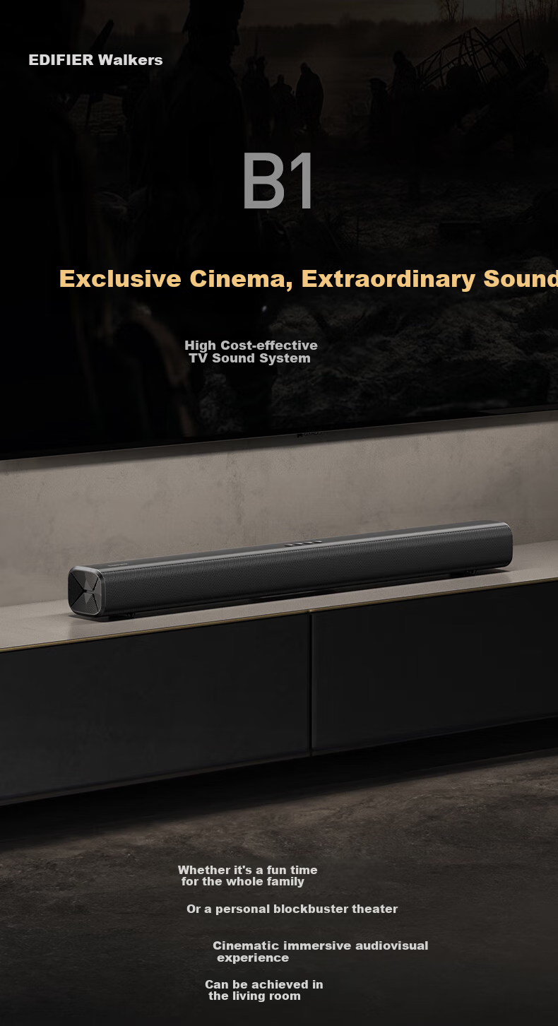 EDIFIER B1 TV Soundbar, Home Theater System, Wireless Bluetooth Speaker, High-Fidelity, Living Room Speakers, Wall-Mounted Soundbar 1