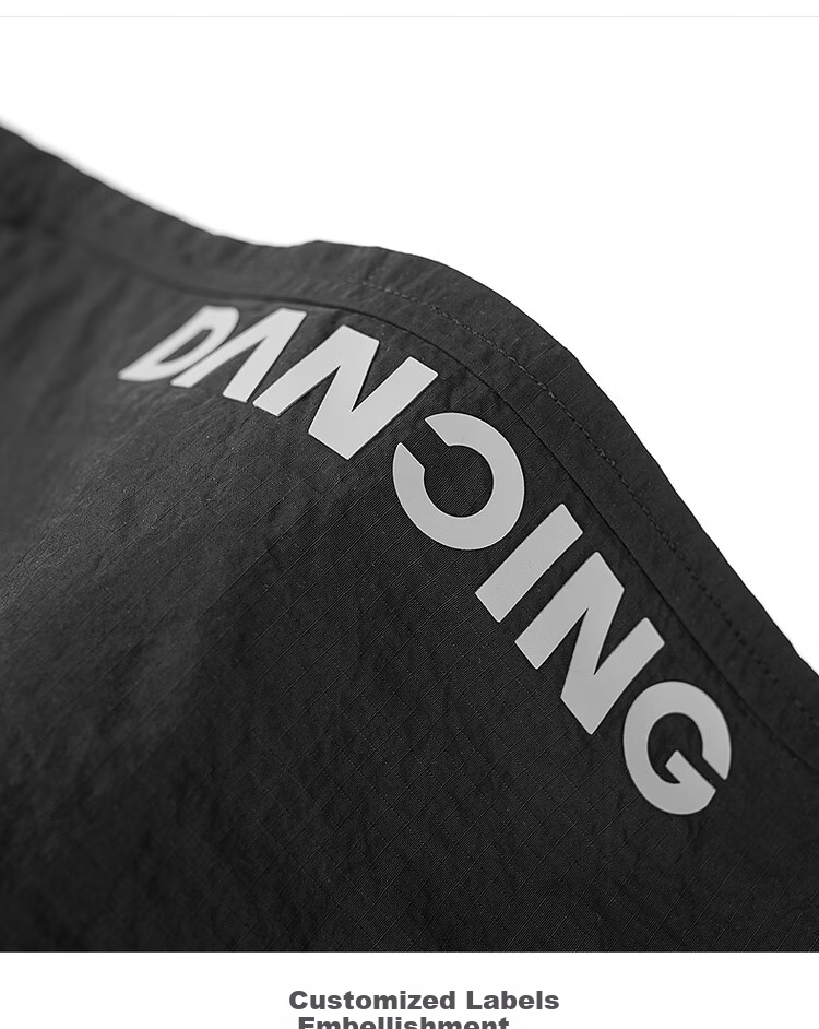 DANCING WOLVES [Draping And Wrinkle-Resistant] Summer Quality Elastic Casual Pants Men's Casual Shorts 001 Black 52/L 11