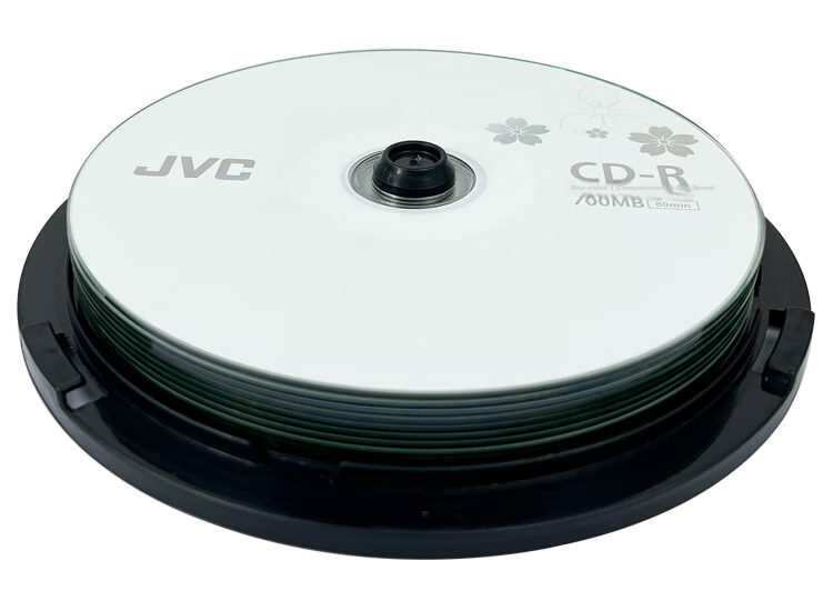 JVC CD-R Discs/Recordable Discs, 52x Speed, 700MB, Office Series, 10 Pieces in A Barrel, Blank Discs 3