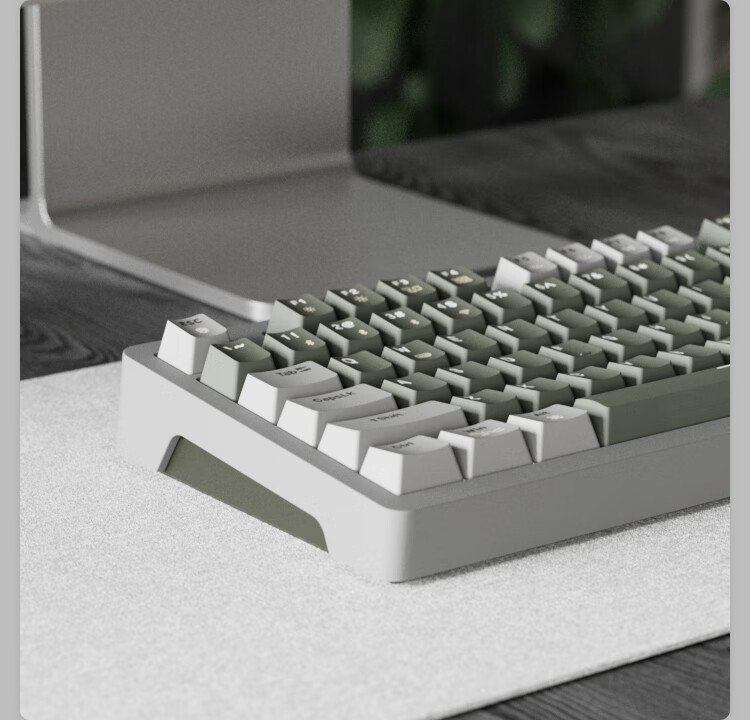 JD Original JZ990 Wired Mechanical Keyboard, 99 Keys Backlit Gasket Structure, PBT Keycaps, Multimedia Volume Knob, Dual System Compatible, Gaming And Office Use, Original Gray 7