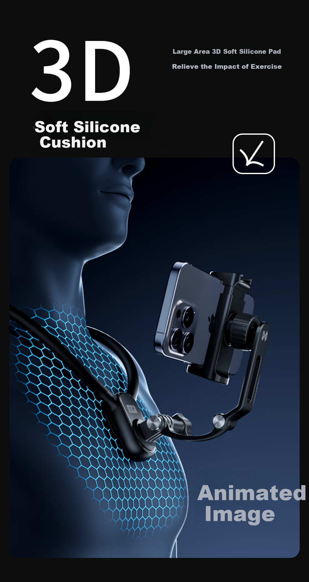 Xiaotian Neck Strap Phone Holder, First-Person Perspective Shooting Device, Chest-Mounted Wearable Anti-Shake Live Streaming Device, Outdoor Fishing Cycling Gadget, Compatible with Android And Apple 14