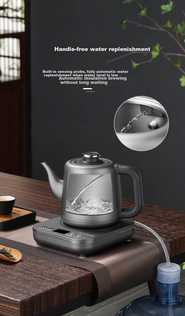 FUNORK Pure Titanium Fully Automatic Electric Kettle with Water Inlet, Tea Table Kettle, Specialized All-In Tea Table And Coffee Table for Brewing Tea, Electric Tea Stove RY-D4 4