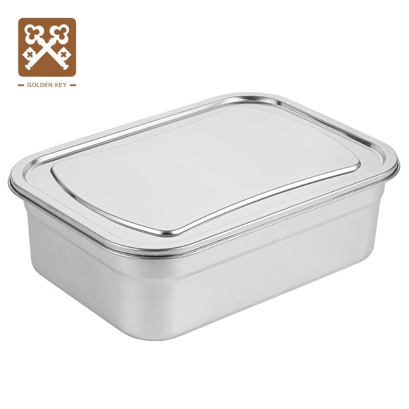 Jinyaoshi Stainless Steel Food Storage Container, Commercial Grade 1 Large Capacity, Home Freezer Refrigerator Storage Box, 11L with Steel Lid GK-BX