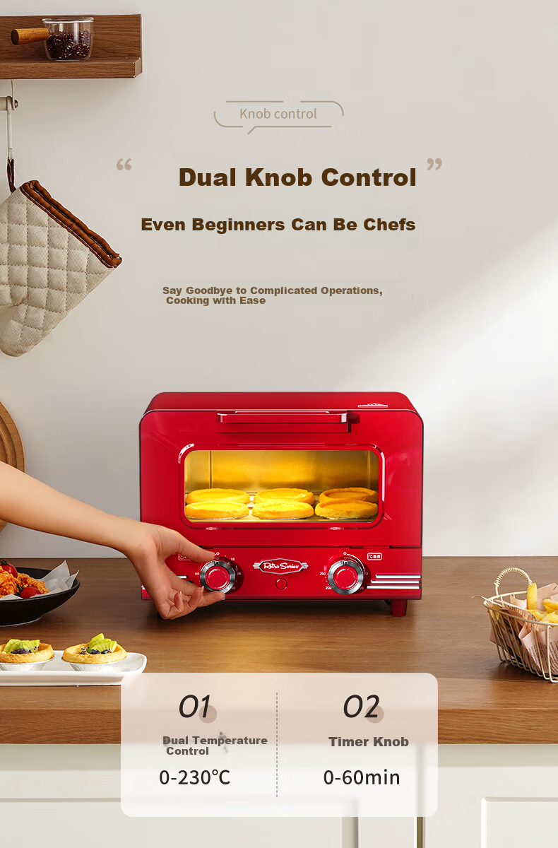 Nuosideqi Home Oven, 10L Capacity, Visible Window, No Need to Flip Food, Independent Temperature Control for Top And Bottom, Smart Fully Automatic Ove 7
