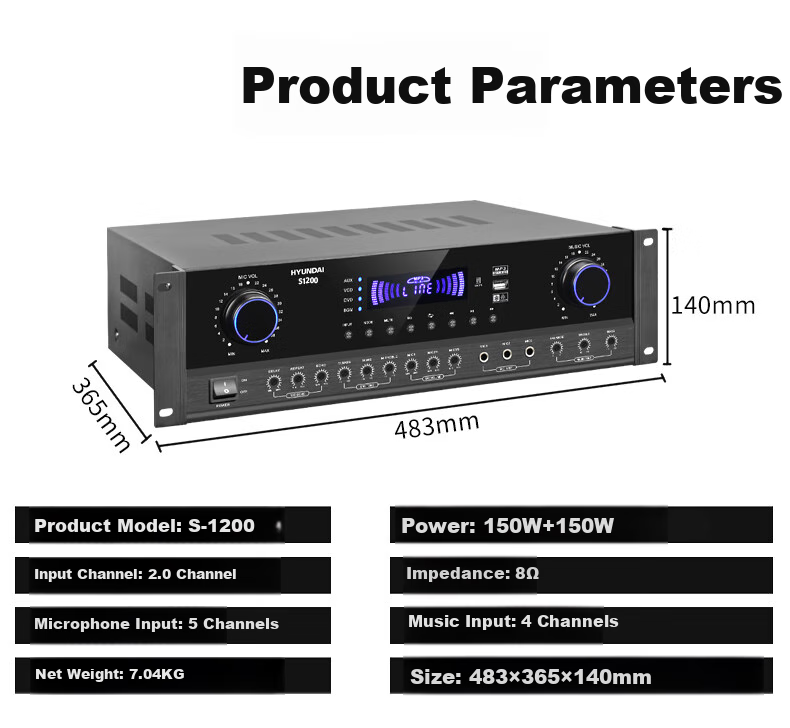 HYUNDAI Modern HY110K Home KTV Sound System Set, All-In Voice-Controlled Karaoke Machine, Living Room Singing Sound System Complete Equipment 7