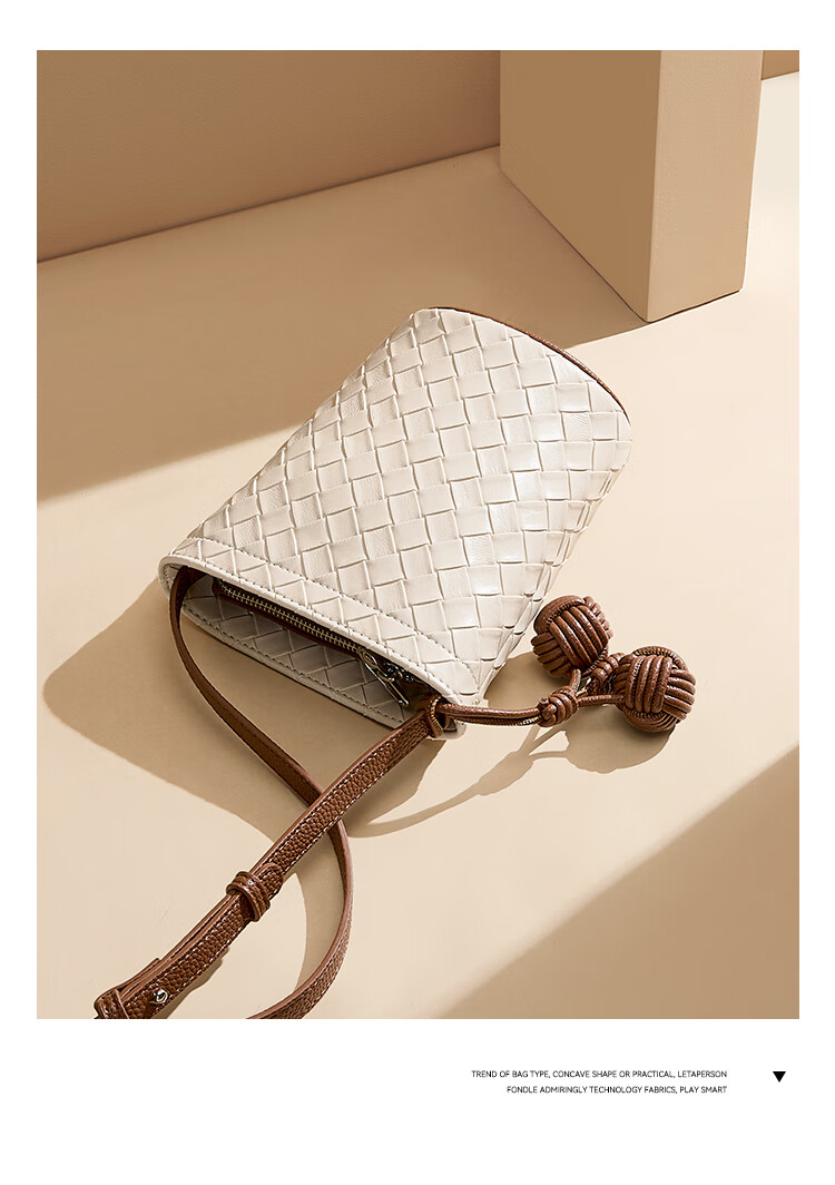 St&Sat Handbag, Women's Crossbody Bag, Small Purse, Lightweight Phone Pouch, Niche Woven Bag, 520 Gift 3