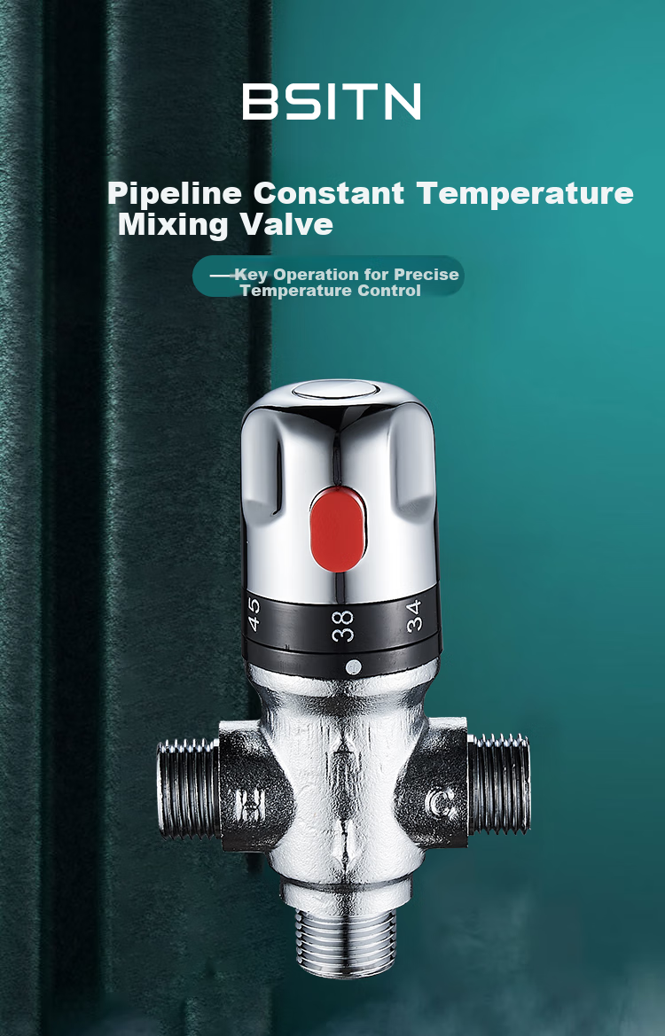 BSITN Intelligent Thermostatic Mixing Valve, Shower Faucet Thermostatic Valve, Bathroom Shower Switch, Hot And Cold Water, 20204 1