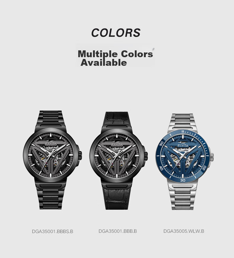 FIYTA Star Series "Space Capsule", Cool Black Hollow Mechanical Chinese Style Men's Watch, Holiday Gift for Me 11