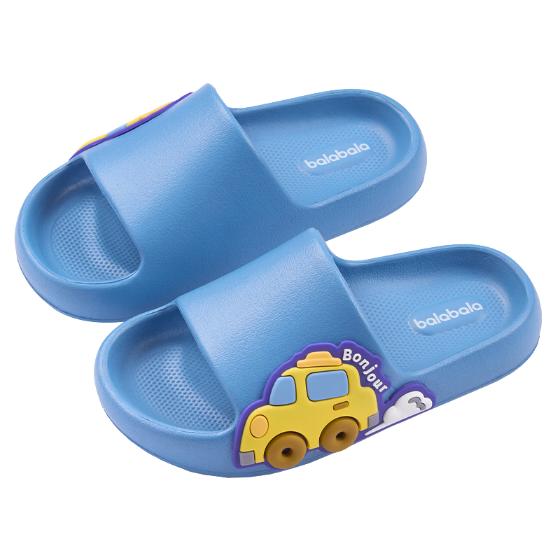BALABALA Cartoon Children's Sandals, Bathroom Shower Non-Slip Slippers for Boys And Girls, Summer Soft-Soled EVA Slippers for Older Children, Parent-Child Outdoor Wear