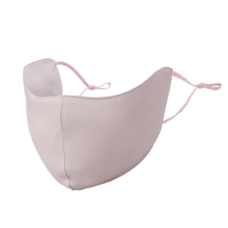 JIUMU Women's Silk Sun Protection Mask Summer UV Protection Breathable 3D Full Face Mulberry Silk Sun Shield