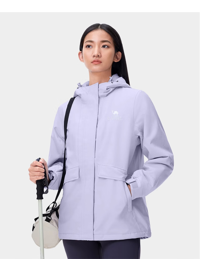 CAMEL Padded Windbreaker Jacket for Men And Women, Hard Shell Coat, Windproof And Waterproof, Tibet Cotton Padded Outerwear, Mountaineering Clothing A14CF04678 28