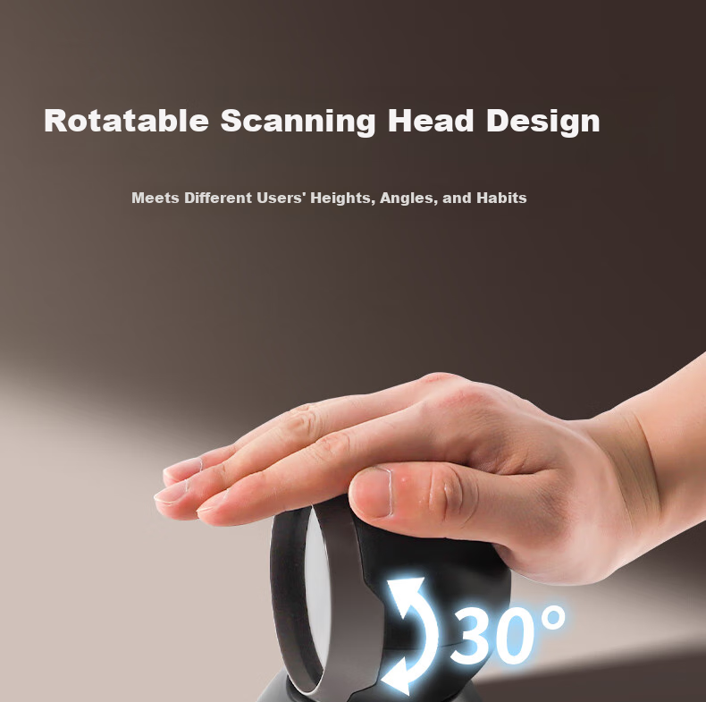 Chiteng Two-Dimensional Imaging Scanning Platform Scanner Gun for Catering, Retail, Express Delivery, Warehouse Logistics, Supermarket Product Barcode Scanning And Payment Collection, Pharmaceutical Traceability Code Scanner T24 6