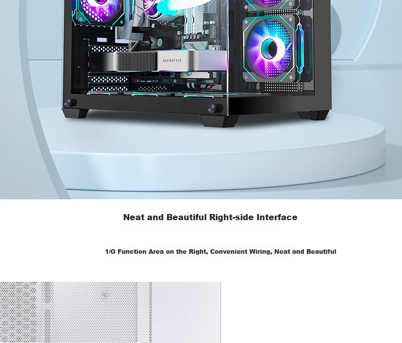 MSI Bao Bao White Limited Edition Gaming PC Tower with Glass Side Panel (360mm Radiator Support/Sea View Room/M-ATX Motherboard/270° Pillarless) 5