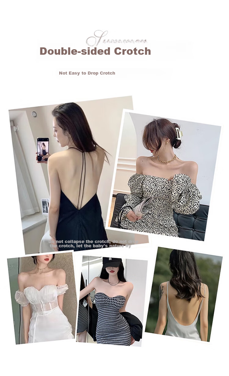 LangSha Breast Petals Adhesive Bra for Women, Summer Large Breast Strapless Bra, Wedding Dress Formal Wear, Small Chest Push-Up Invisible Lift 6
