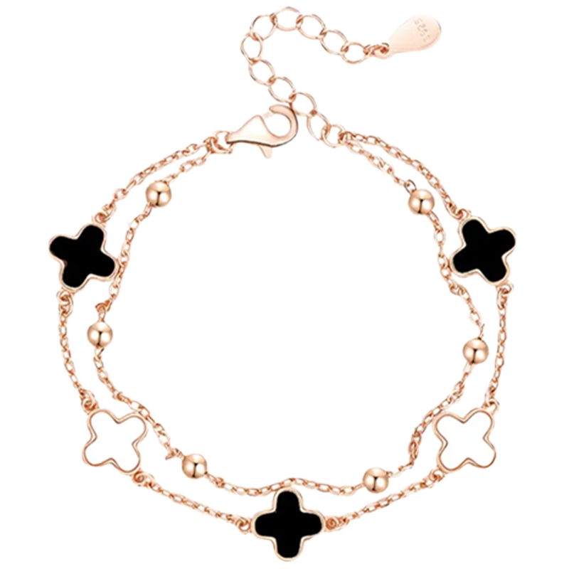 Zhoubaifu [1000+ Stores] Four-Leaf Clover Red Agate Bracelet for Women, Birthday Gift for Girlfriend Or Wife