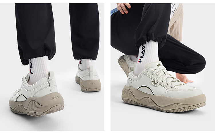FILA Official Men's Shoes, COOKIES Retro Canvas Shoes, Cookie Shoes, Fashionable Casual Shoes 9