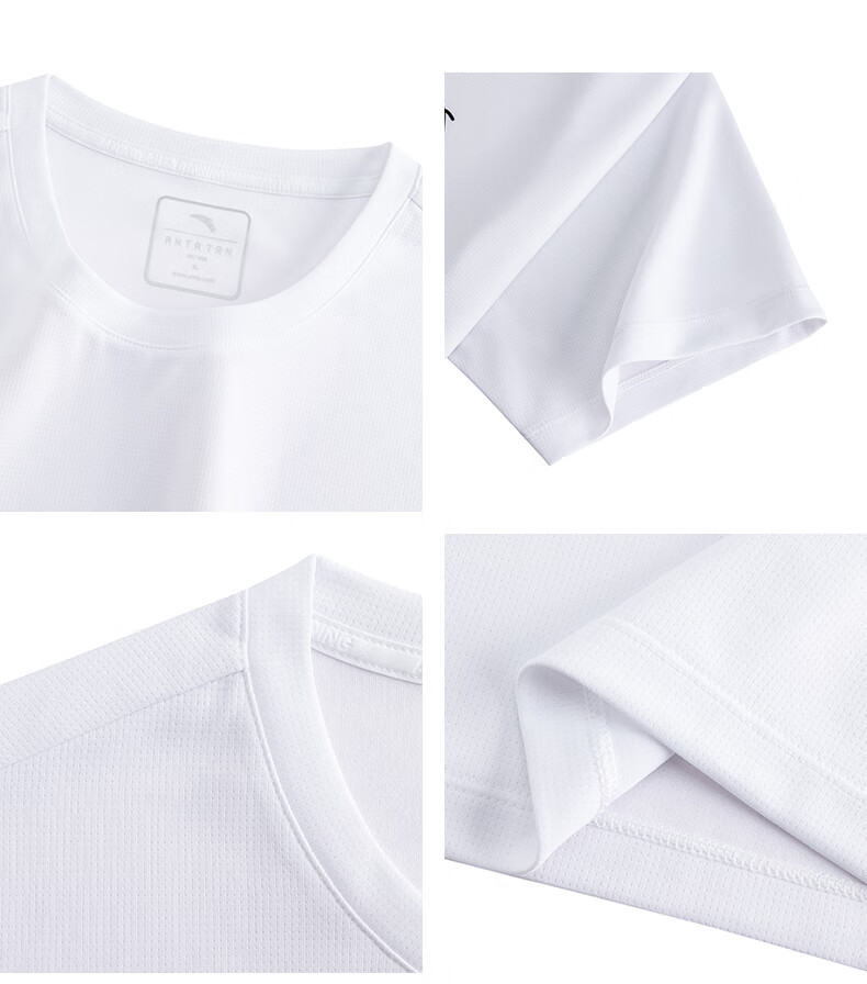 ANTA Quick-Dry T-Shirt, Men's Short-Sleeve T-Shirt for Summer, LOGO Printed Sports Undershirt, Loose-Fitting Moisture-Wicking Breathable Casual Top for Me 11